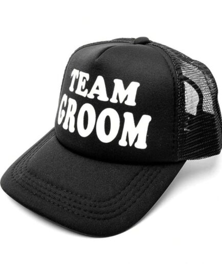 Team Groom καπέλο Jockey μαύρο με λευκή εκτύπωση