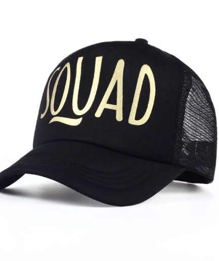Squad καπέλο μαύρο με χρυσή εκτύπωση