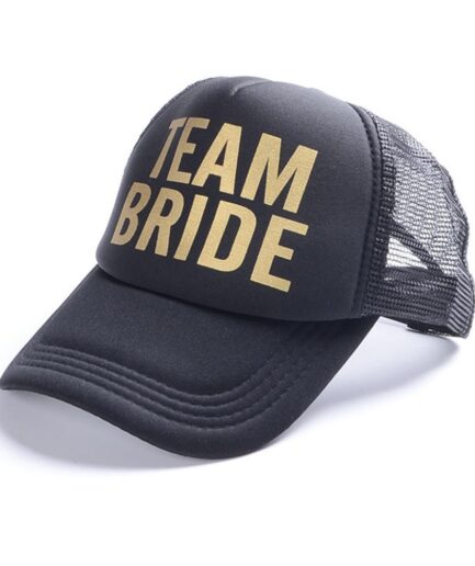 Team Bride Bachelorette καπέλο μαύρο