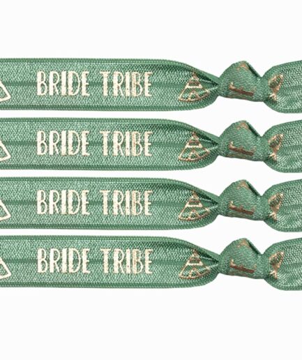 Bride Tribe βραχιόλια κορδέλες λαδί 5 τμχ