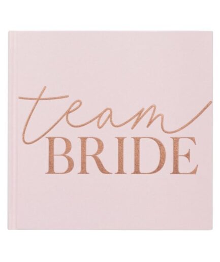 Blush Team Bride ευχολόγιο σε ροζ βελούδο