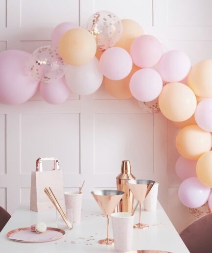 Blush Matte Peach & Pink γιρλάντα αψίδα μπαλονιών