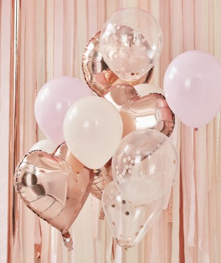Ροζ μπαλόνια πάρτι Blush And Rose Gold 12τμχ