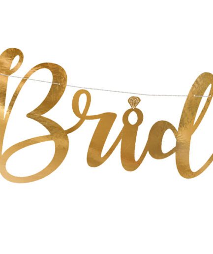 Banner Bride to be, χρυσό, 80x19cm.