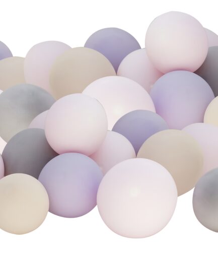 Pink, Grey, Nude & Lilac Balloon Mosaic Balloon Pack, 40 τμχ