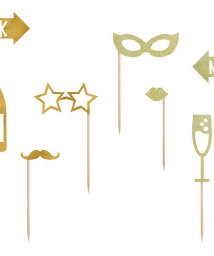 Photo props Let's Celebrate, mix, gold, 8τμχ